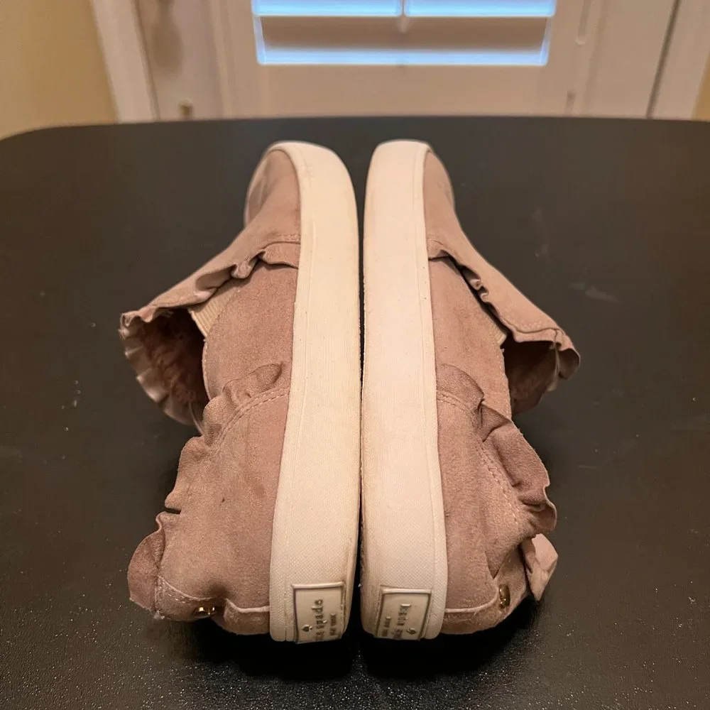 Kate Spade 6.5 cream leather lillie slip on sneakers
